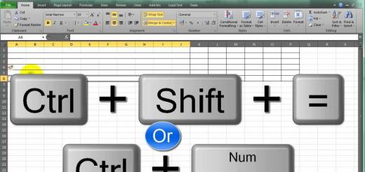 Горячие клавиши Excel (сочетание клавиш)